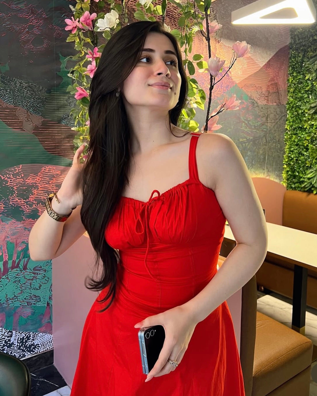 Sabrina Red Rose Bustier Sundress