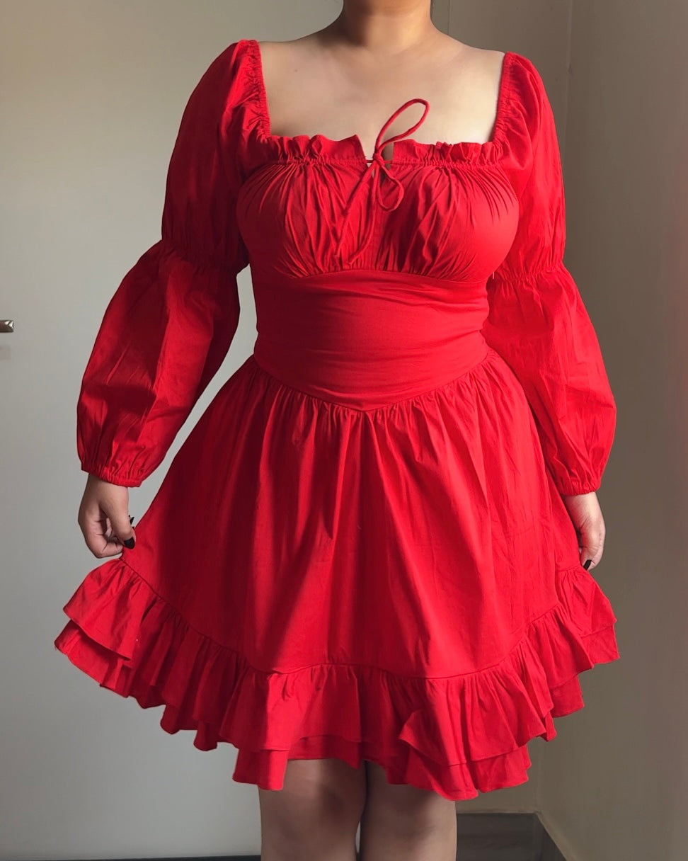 Alexendra Red Mini Dress