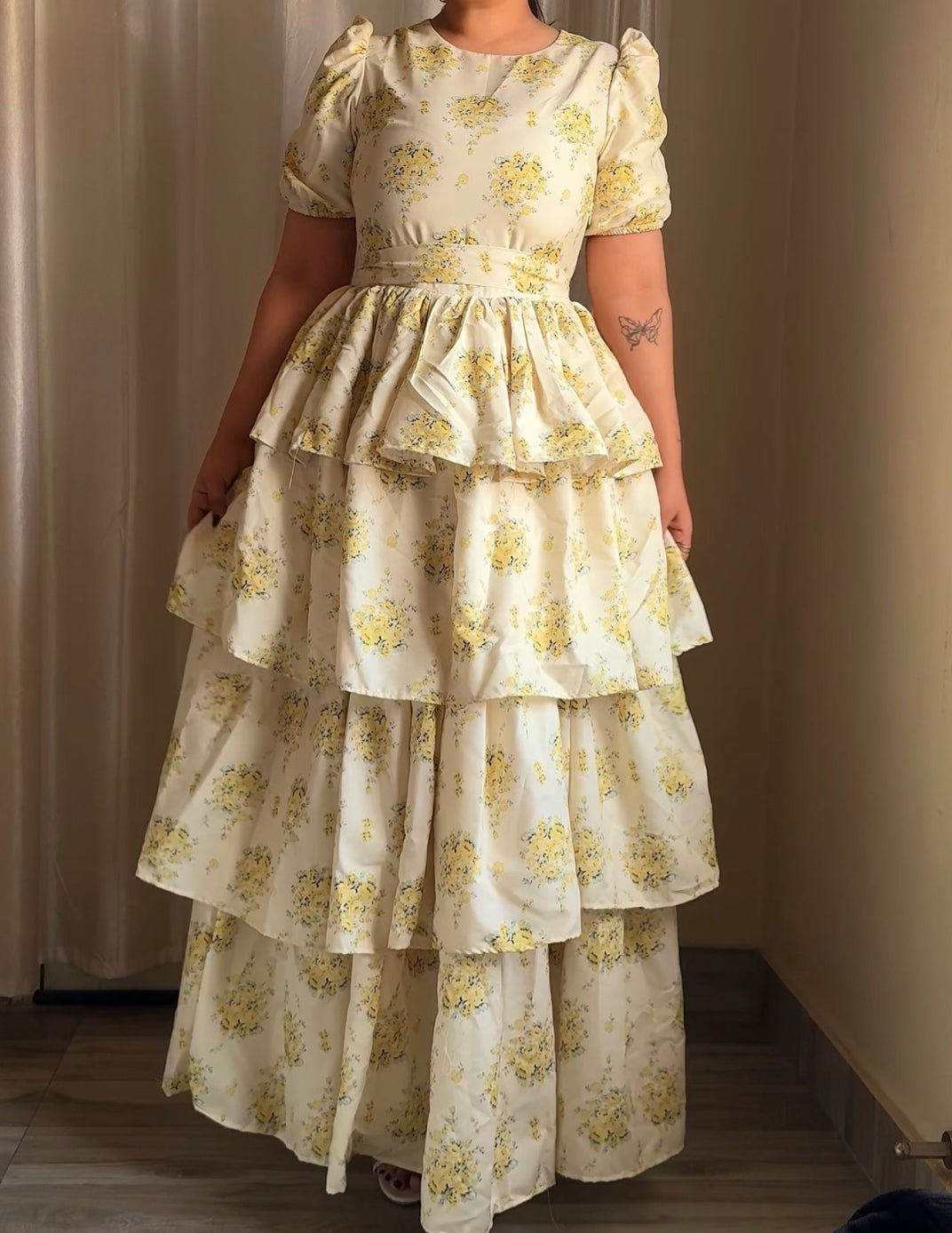 Lemon Blossom Tier Dress