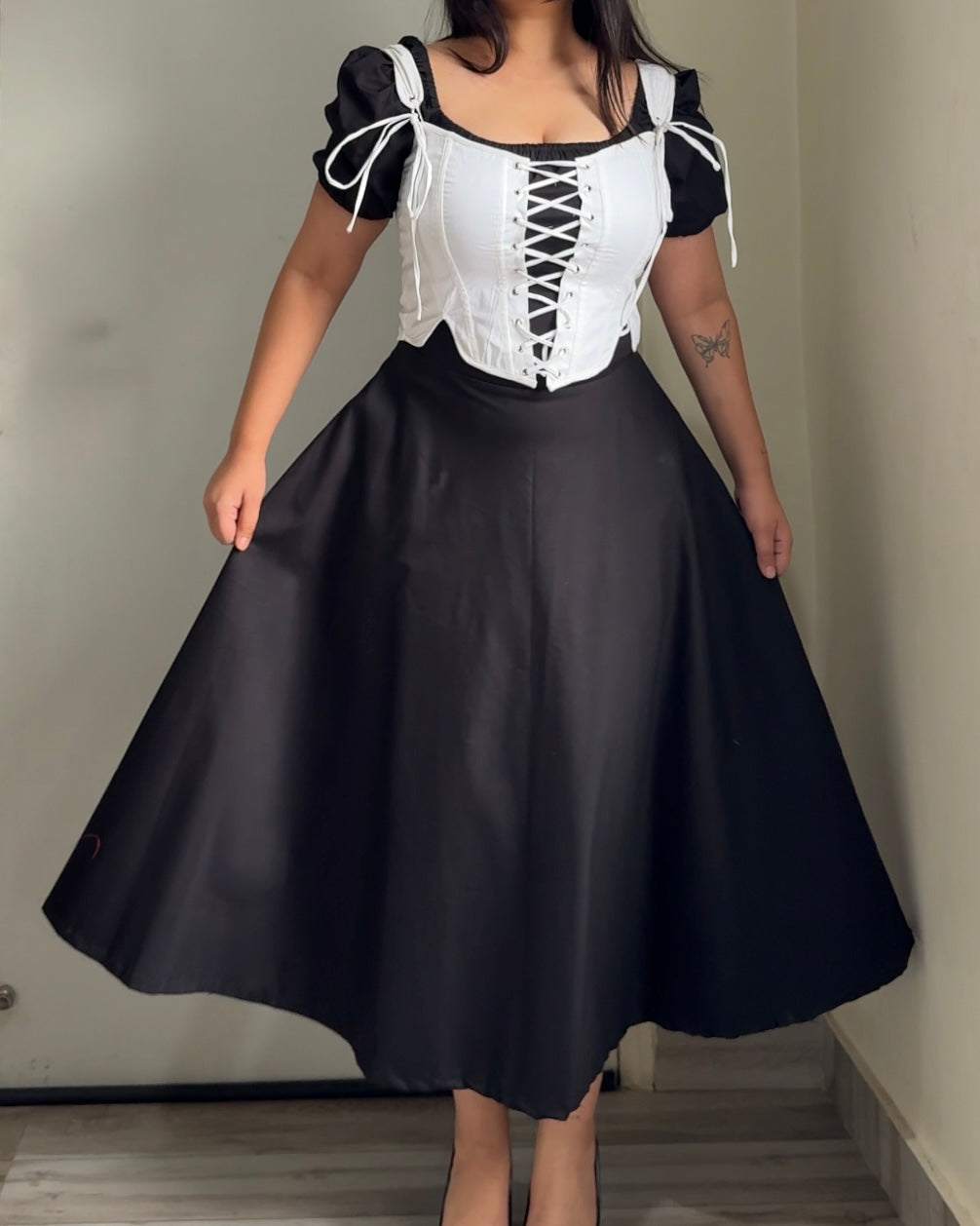 Vintage Romance Corset Midi Dress - Main Image