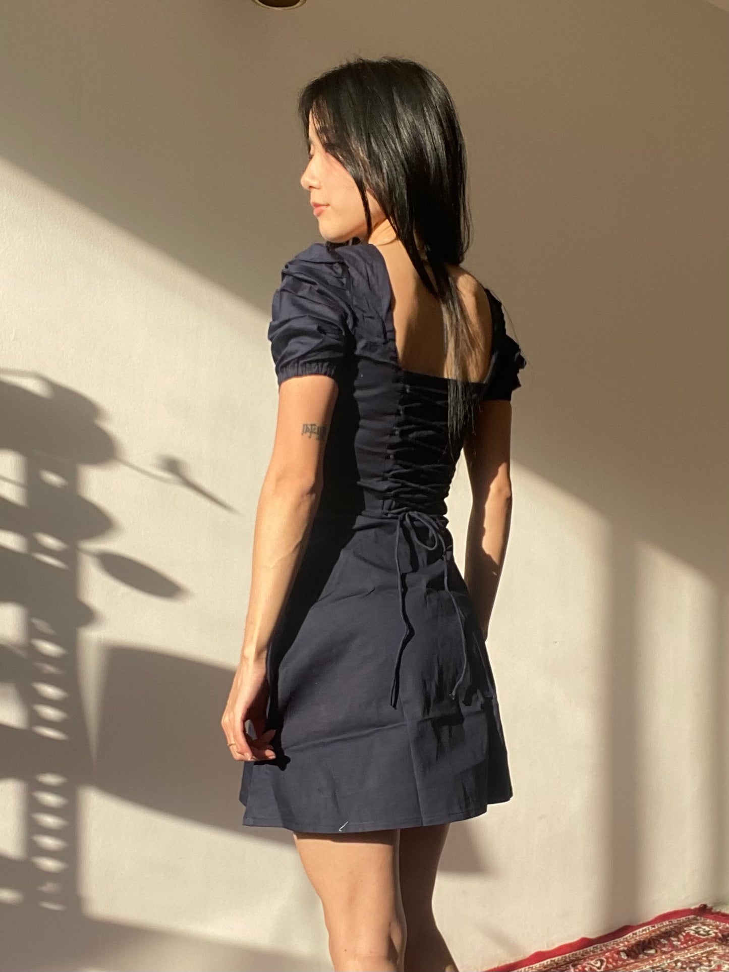 Dahlia French Navy Corset Mini Dress