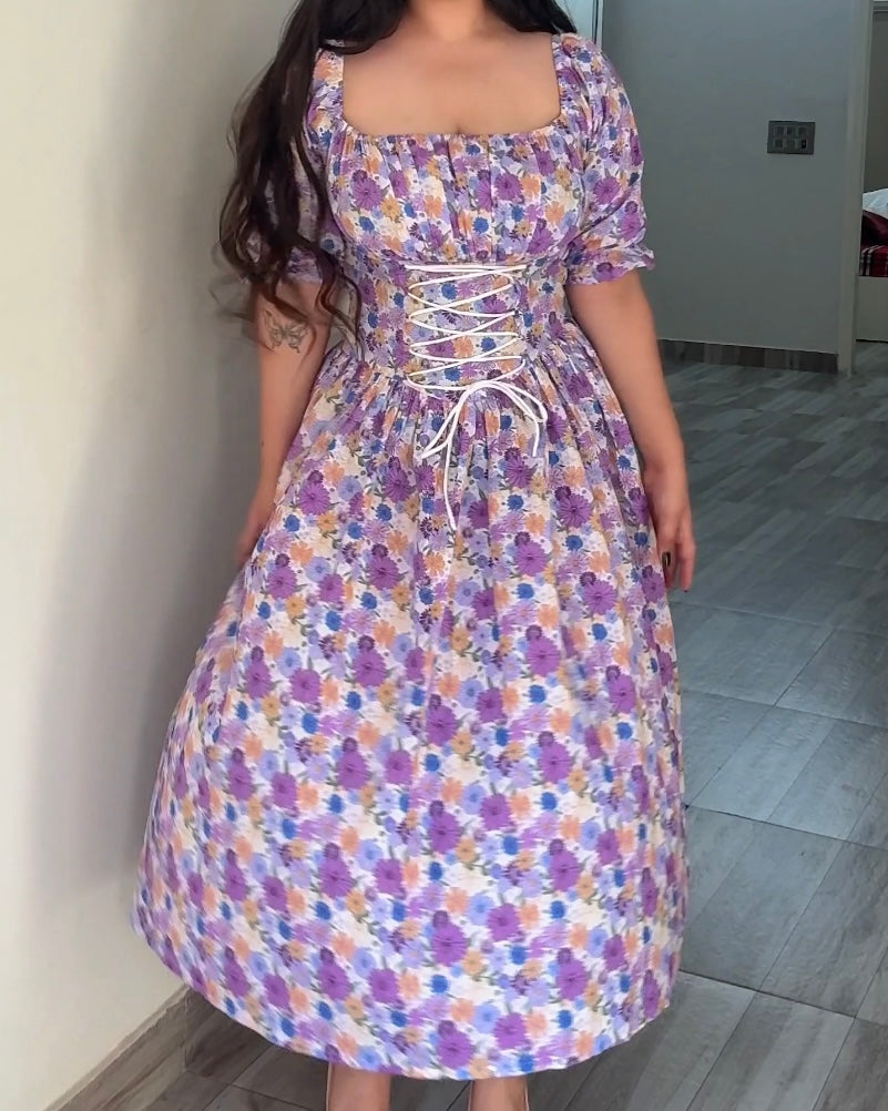 Meadow Muse Lavender Corset Dress