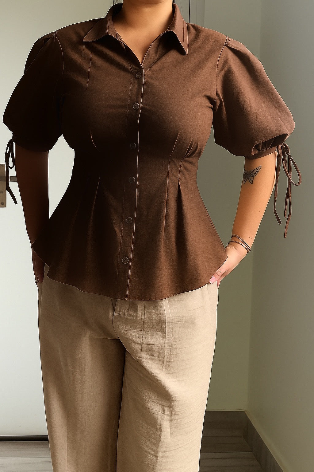 Brown Contour Shirt