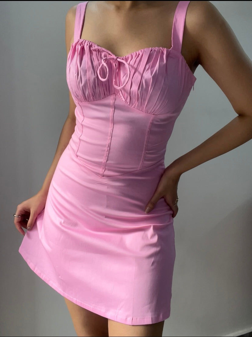 Matilda Baby Pink Corset Mini Dress