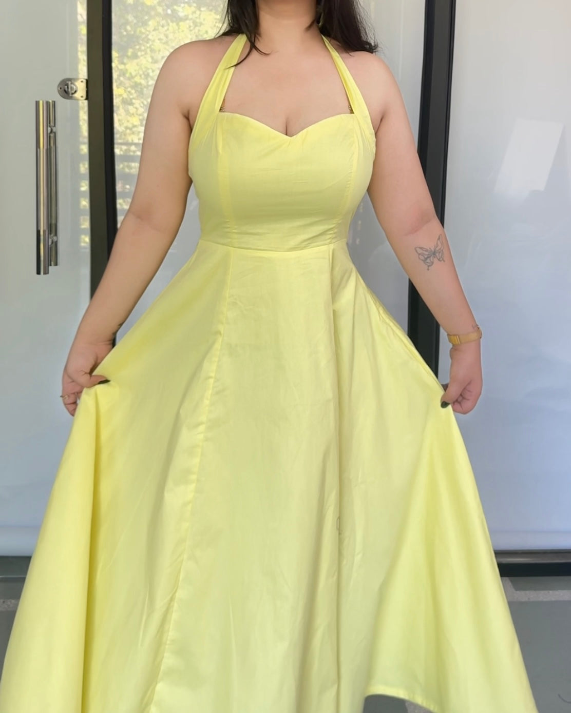 Golden Hour Halter Dress