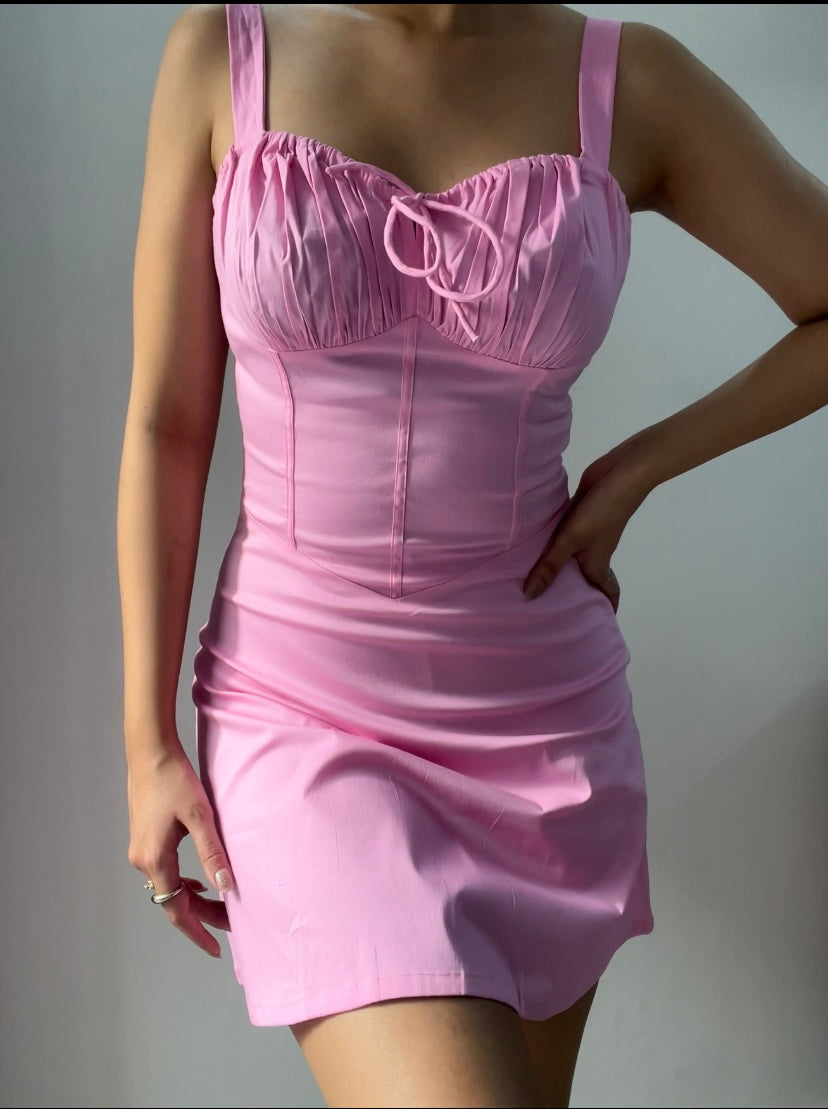 Matilda Baby Pink Corset Mini Dress