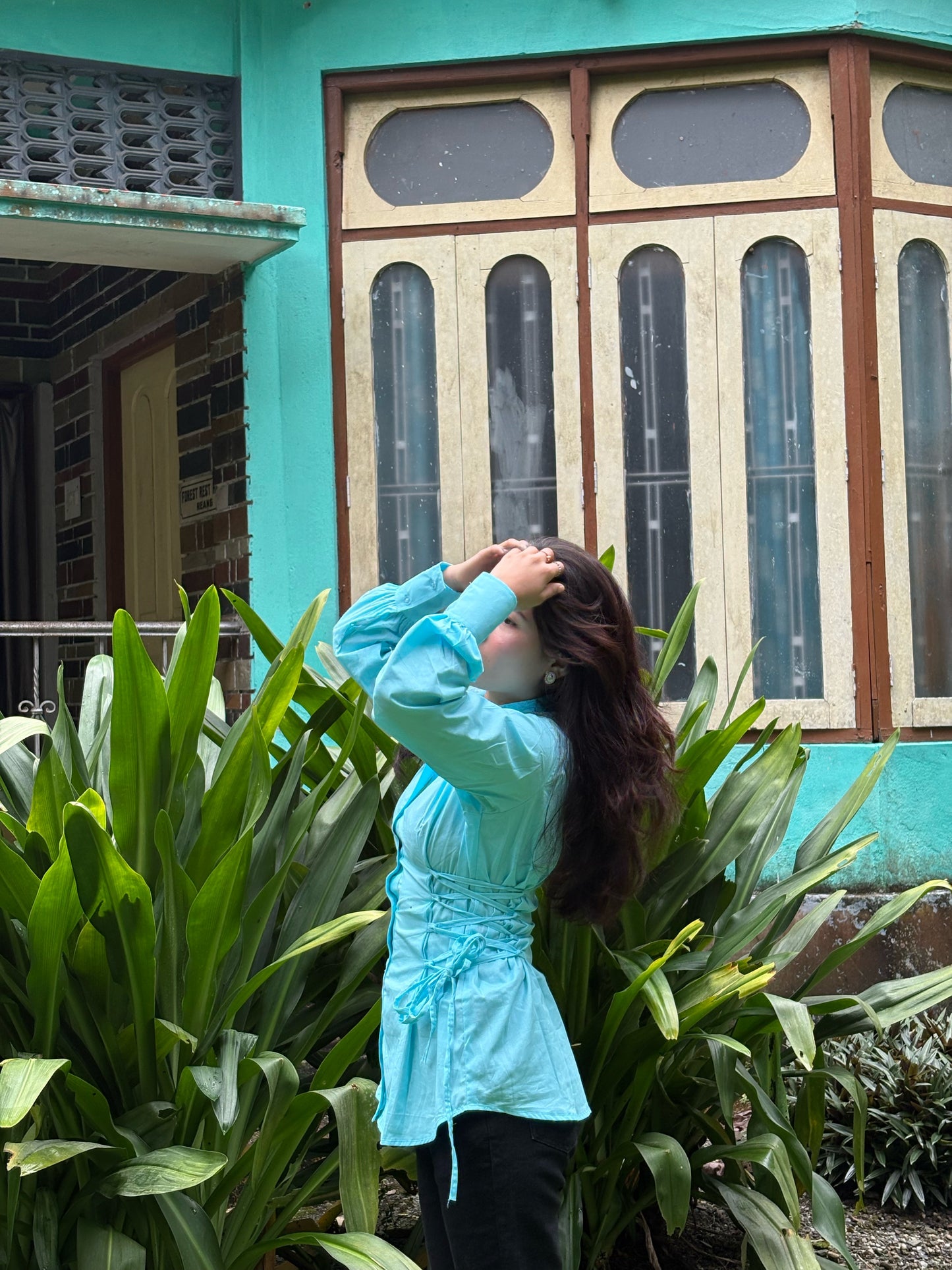 Blue Corset Shirt