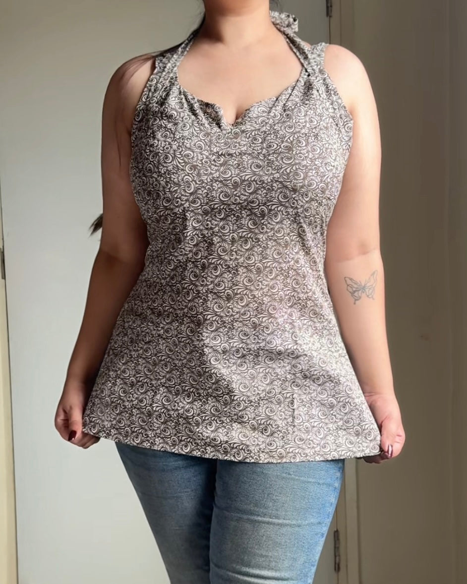 Aahana Halter Neck Corset Kurti