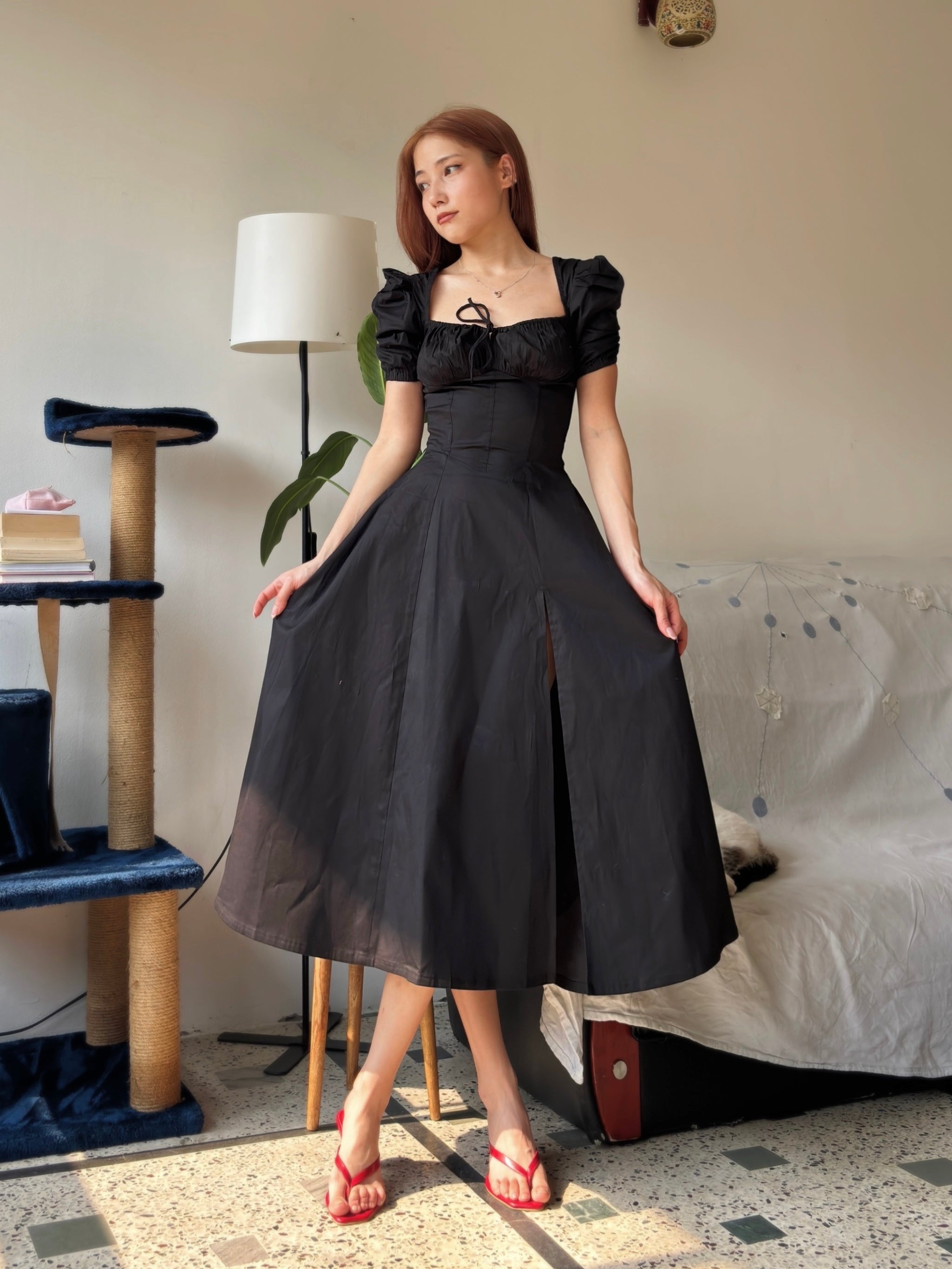 Josefina Black Bustier Sundress SELCOUTH Josefina Black Bustier Sundress SELCOUTH