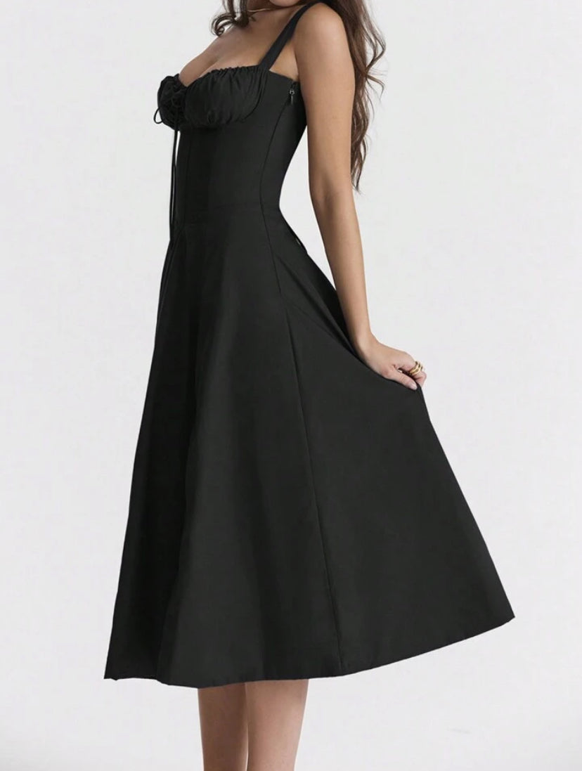 Sabrina Black Bustier Sundress