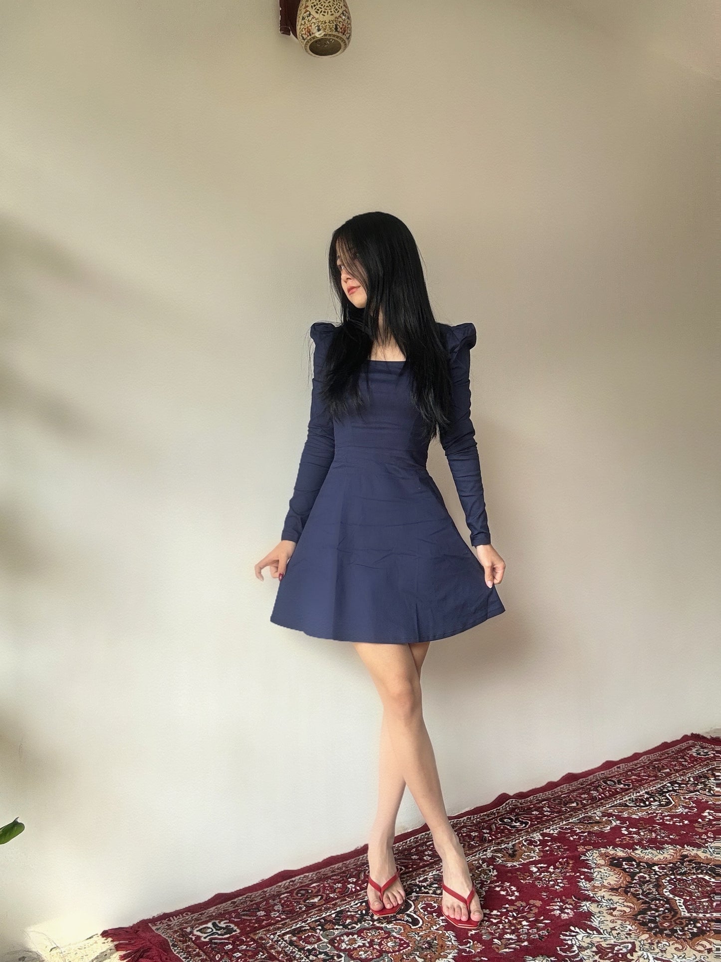 Adele French Navy Mini Dress