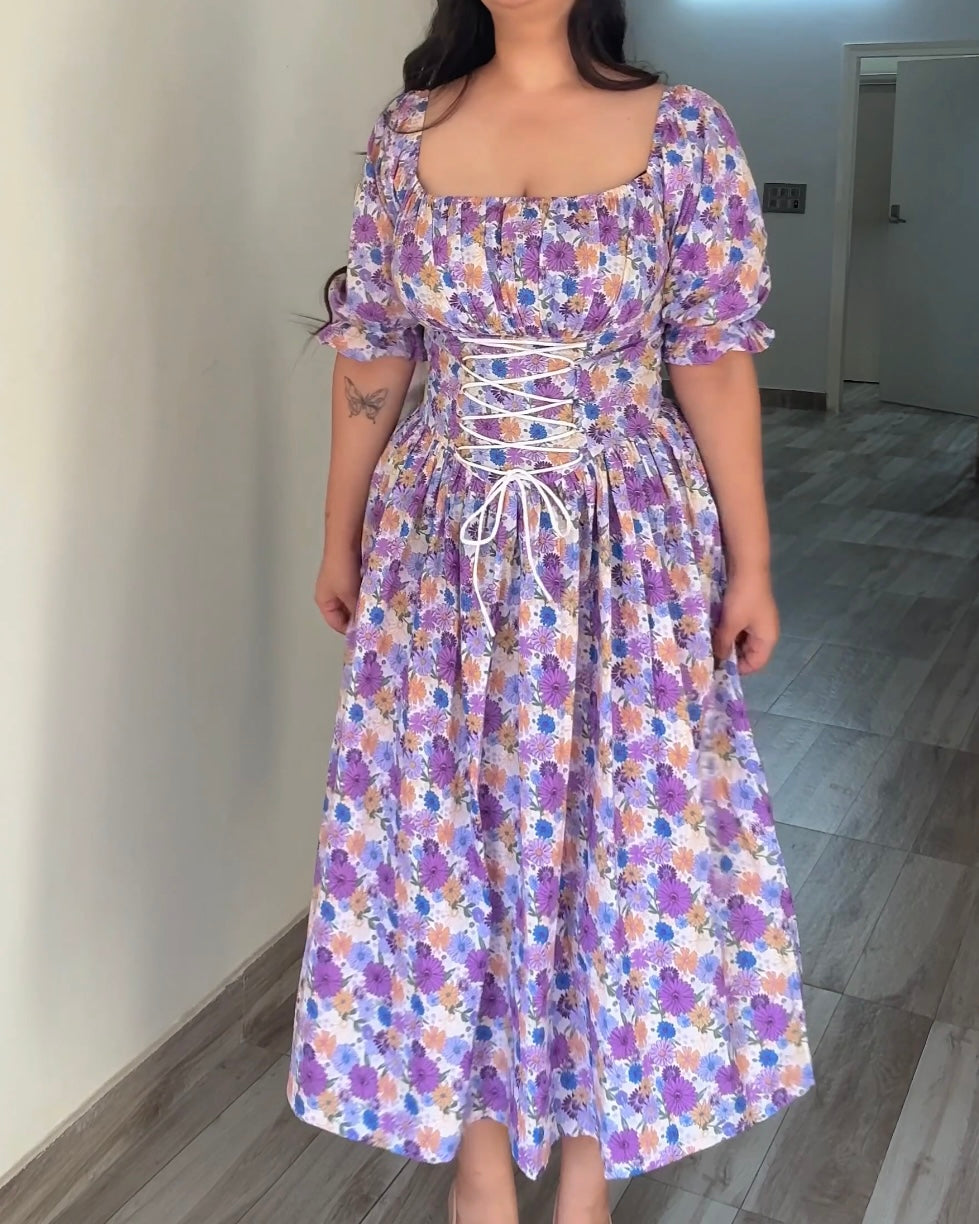 Meadow Muse Lavender Corset Dress