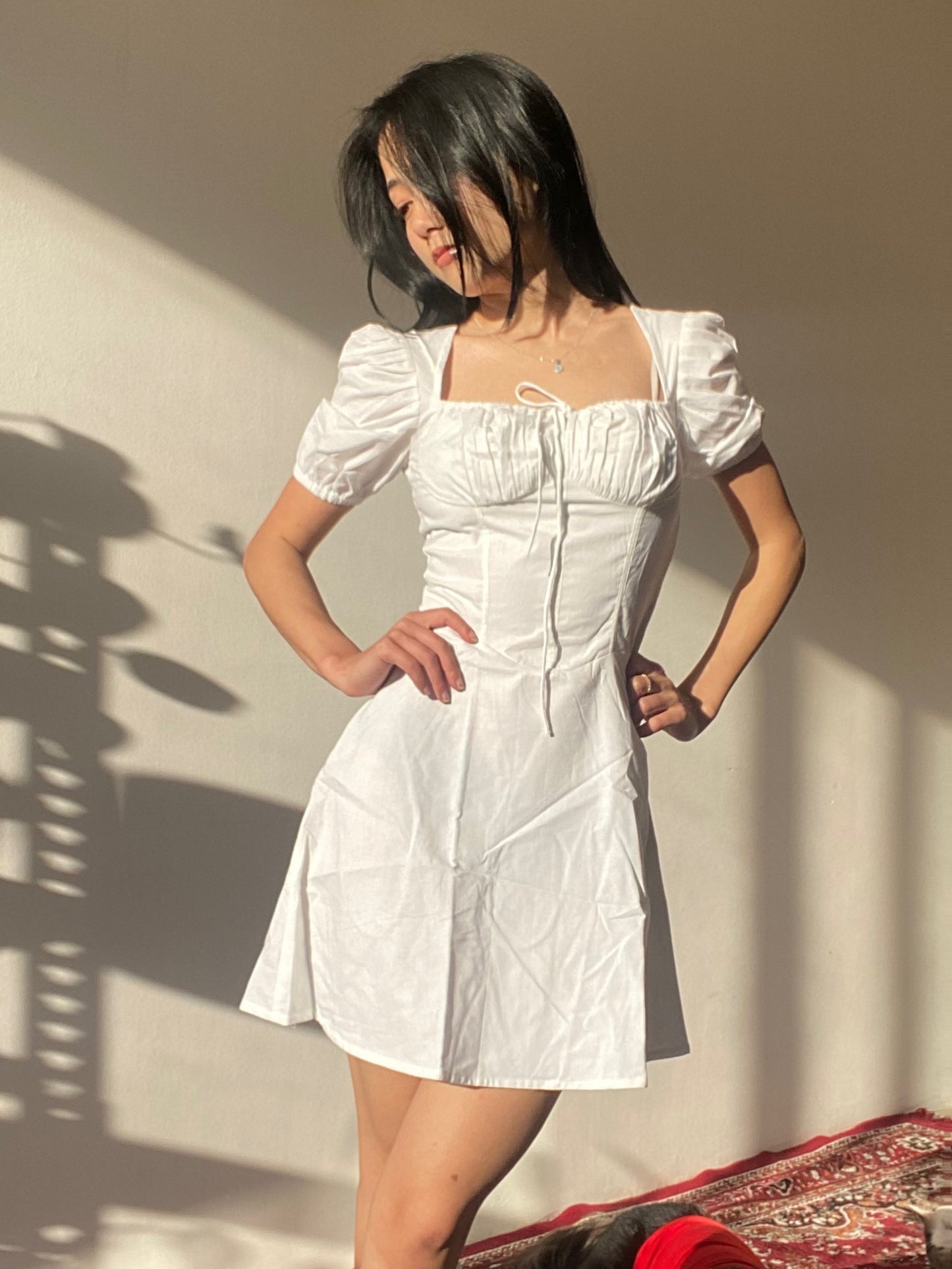 Dahlia White Corset Mini Dress