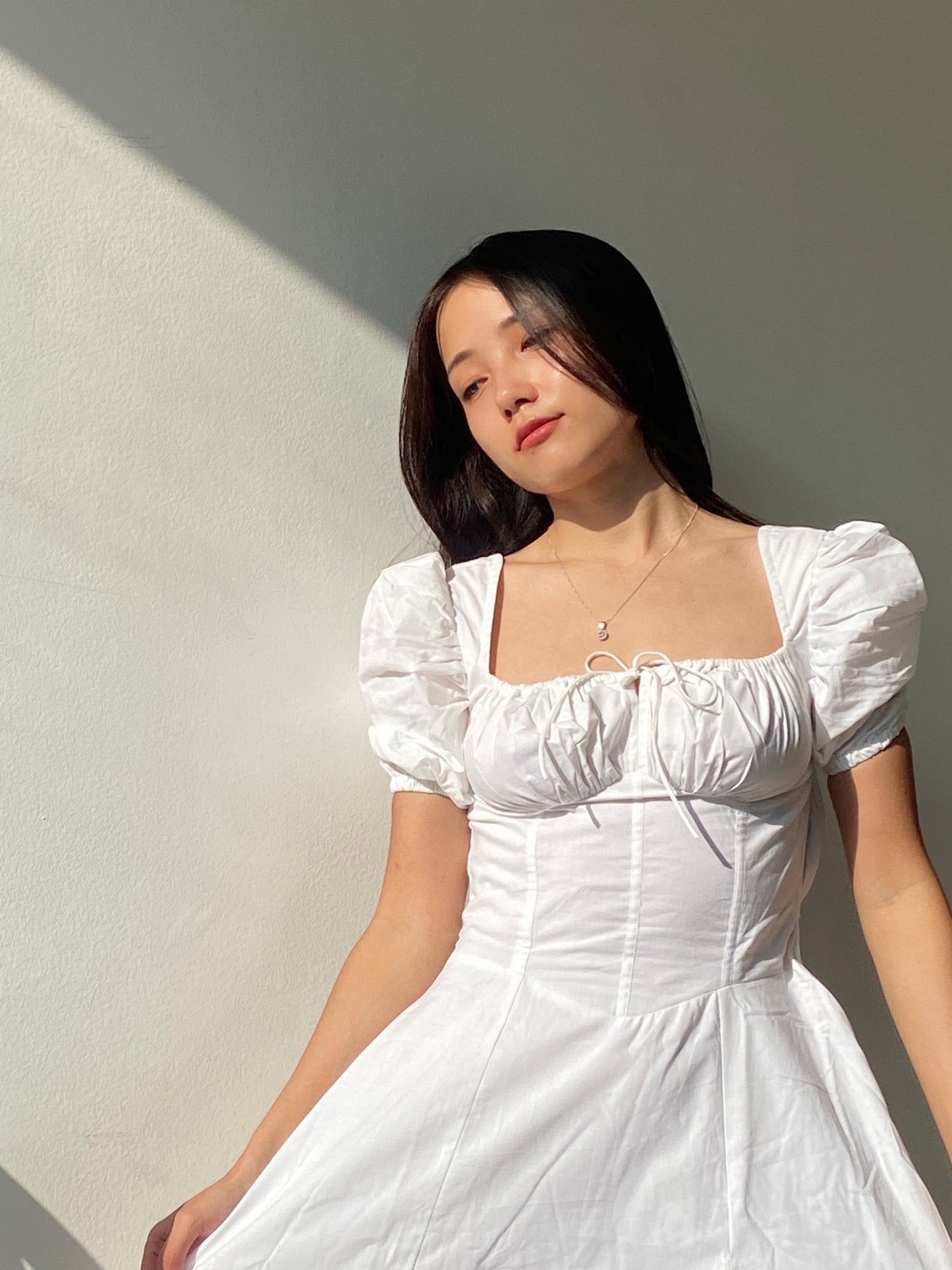 Josefina White Bustier Sundress