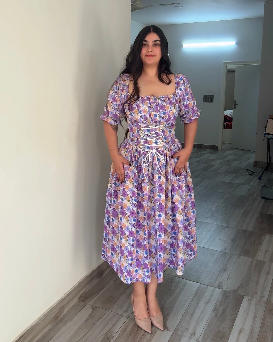 Meadow Muse Lavender Corset Dress