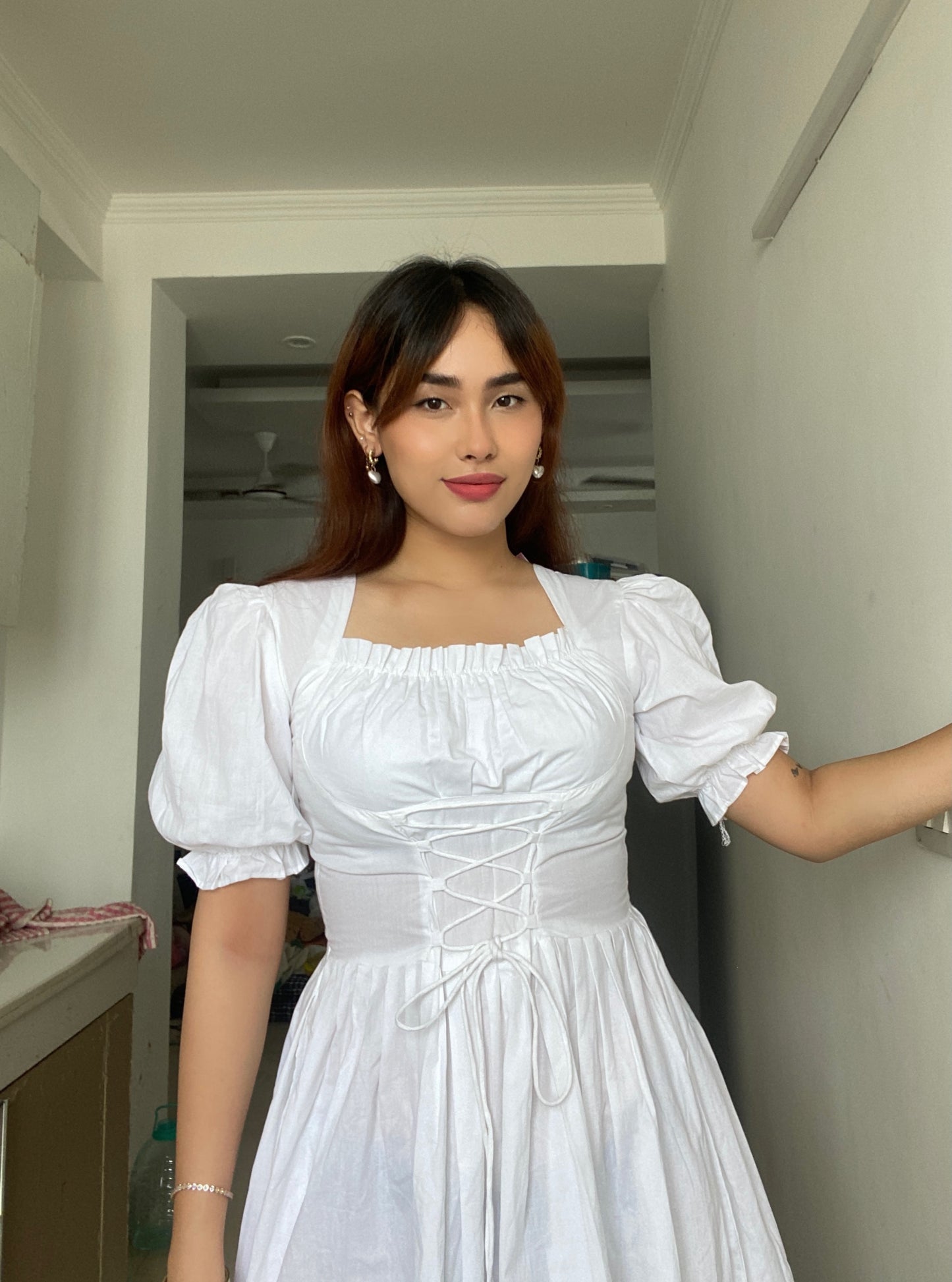 Adeline Dress in white