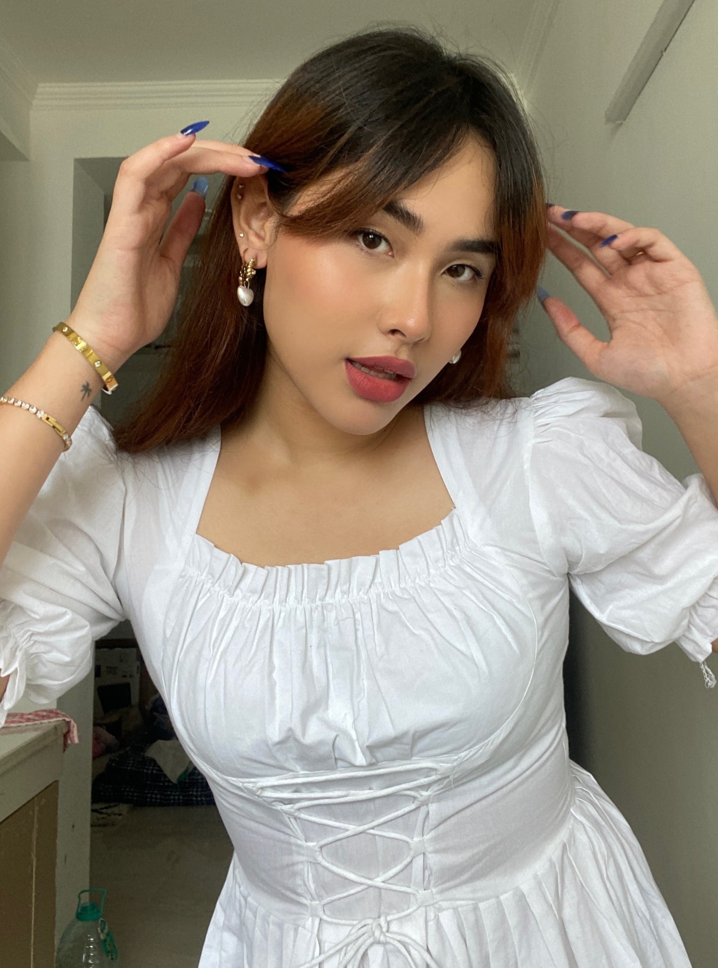 Adeline Dress in white