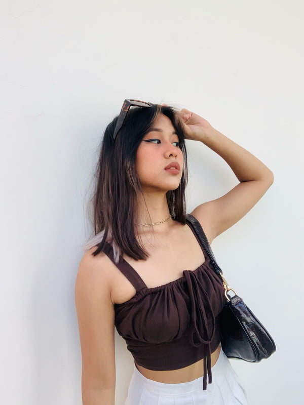 Aria Top in Brown