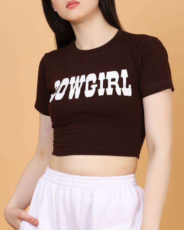 Brown Cowgirl Tee