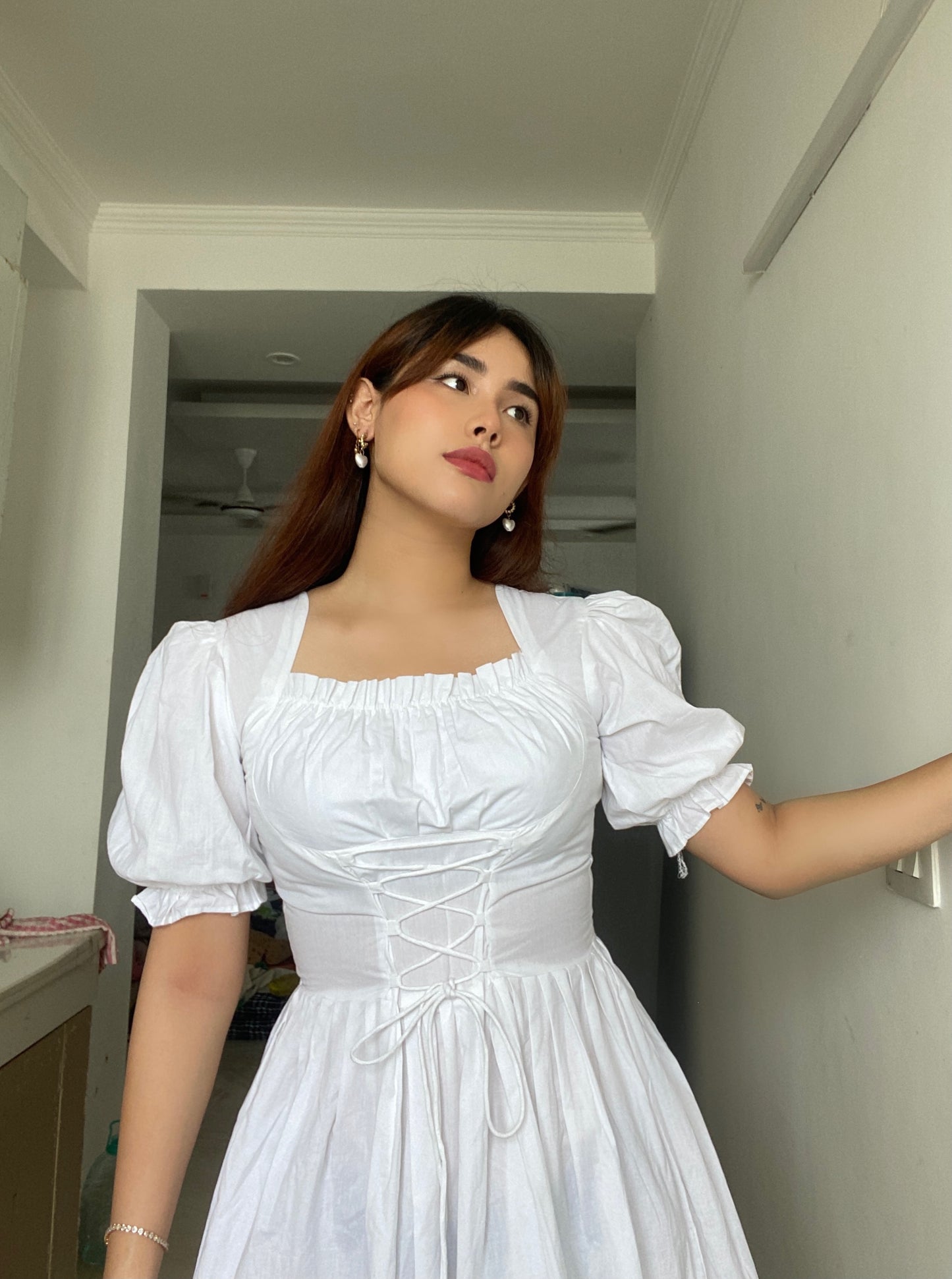 Adeline Dress in white