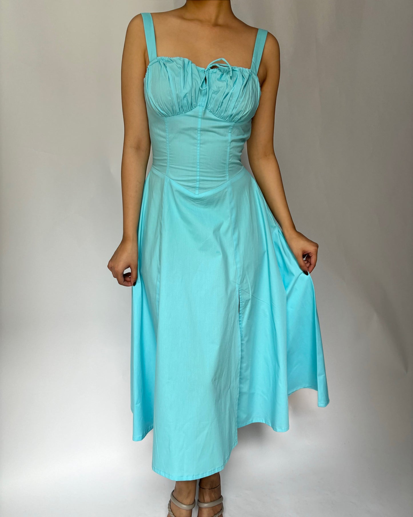 Sabrina Blue Bustier Sundress