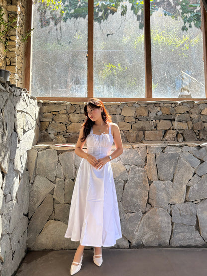 Sabrina White Bustier Sundress