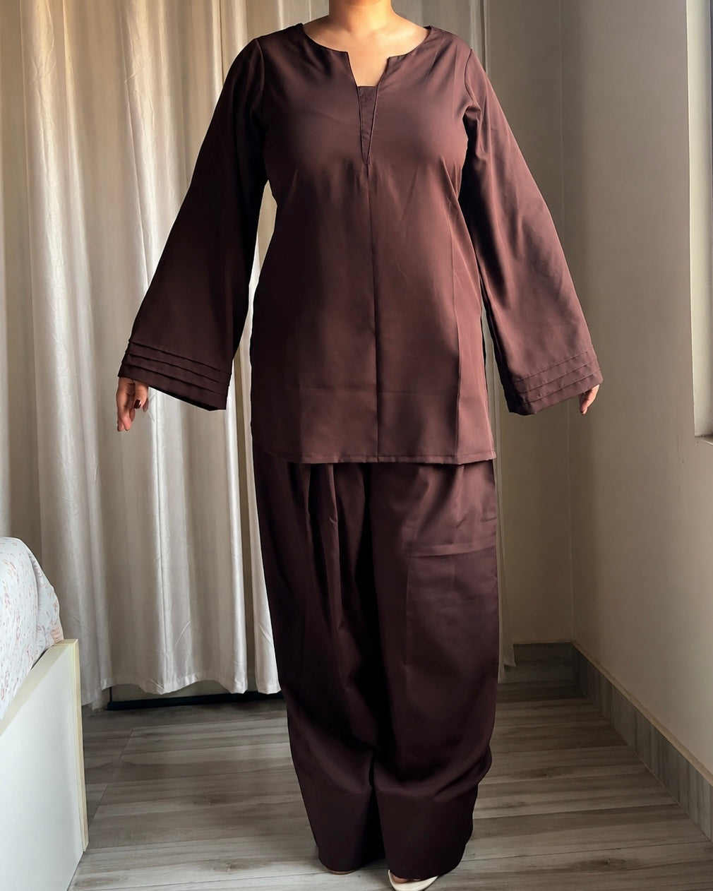 Coffee Brown Farshi Set