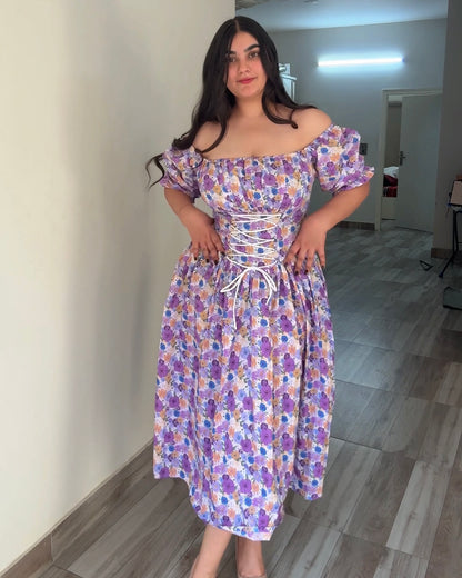 Meadow Muse Lavender Corset Dress