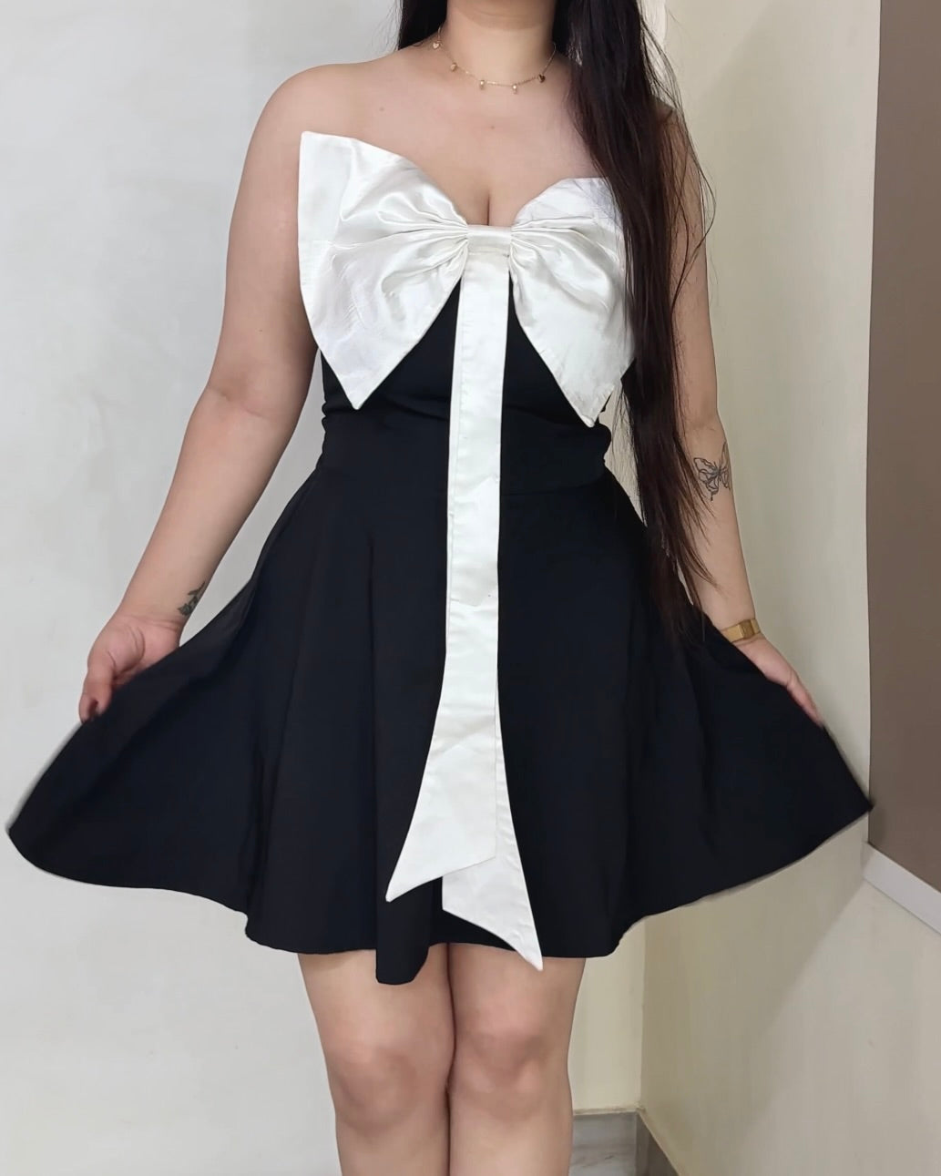 Nina Bow Mini Dress