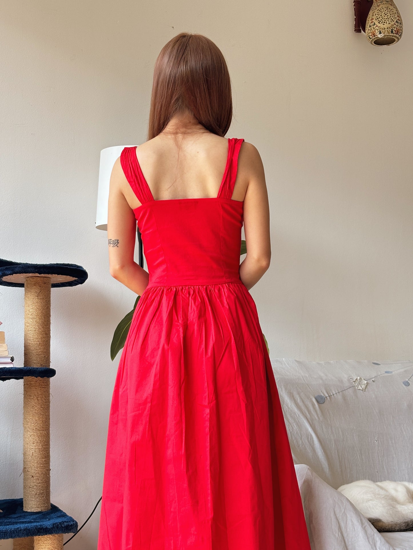 Delia Red Rose Sundress