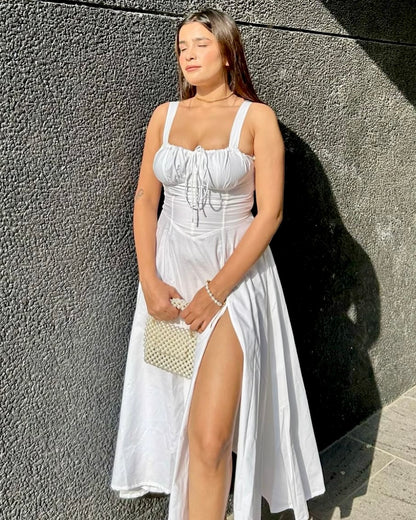 Sabrina White Bustier Sundress