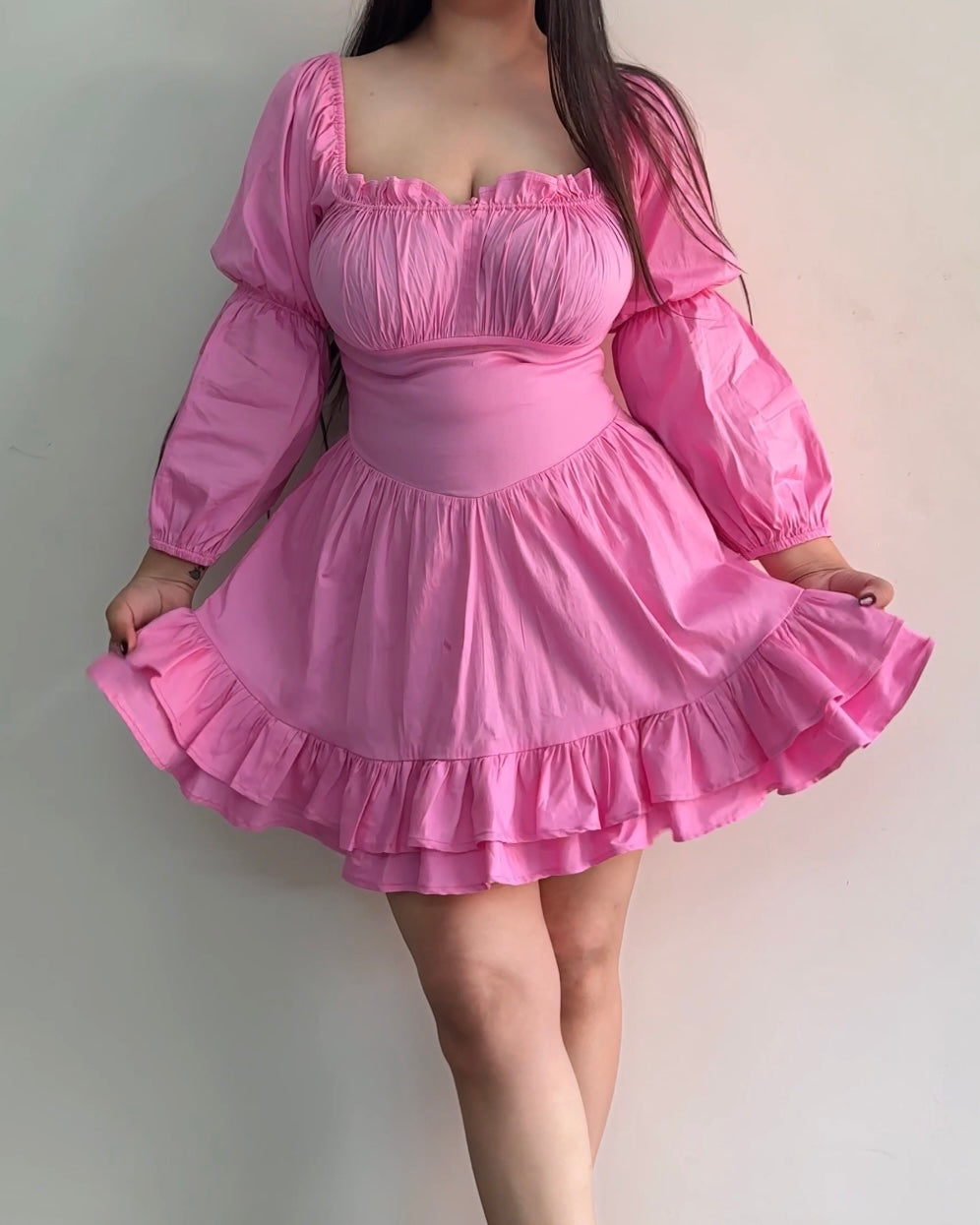 Alexendra Pink Mini Dress