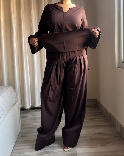 Coffee Brown Farshi Set