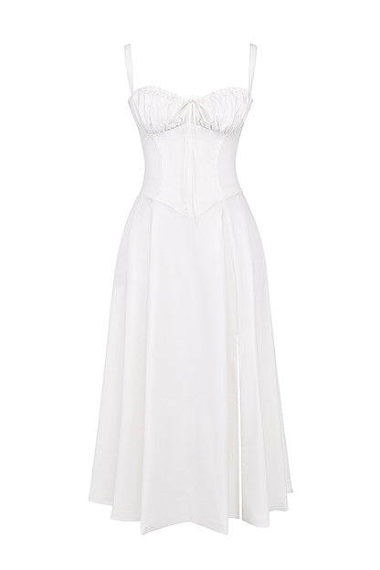 Sabrina White Bustier Sundress