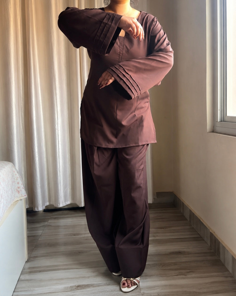 Coffee Brown Farshi Set