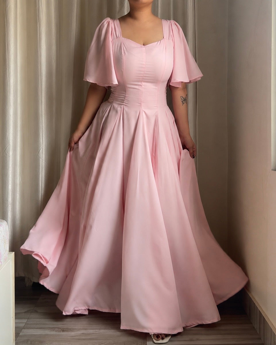 Giorgina Baby Pink Maxi Dress