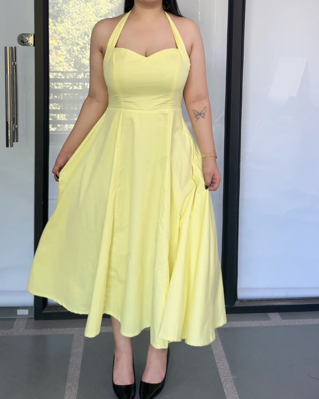 Golden Hour Halter Dress
