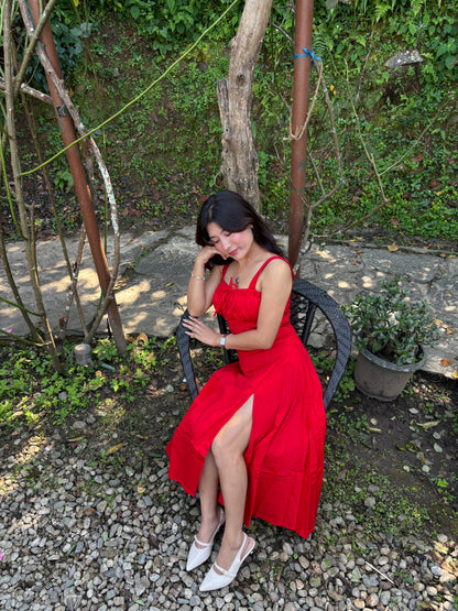 Sabrina Red Rose Bustier Sundress