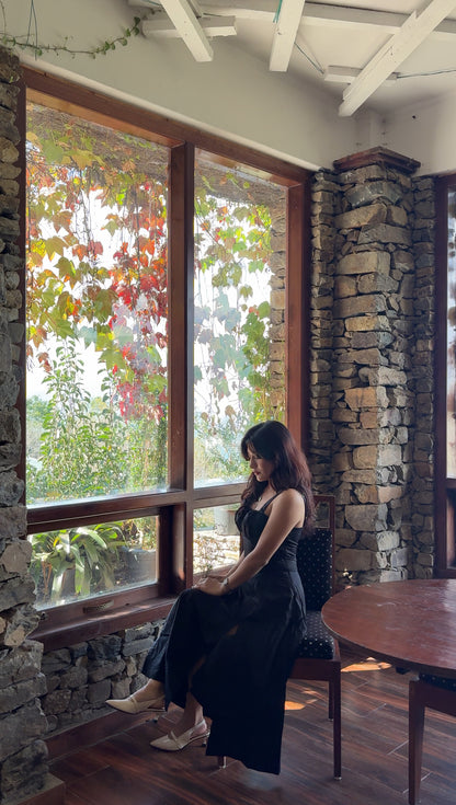 Sabrina Black Bustier Sundress