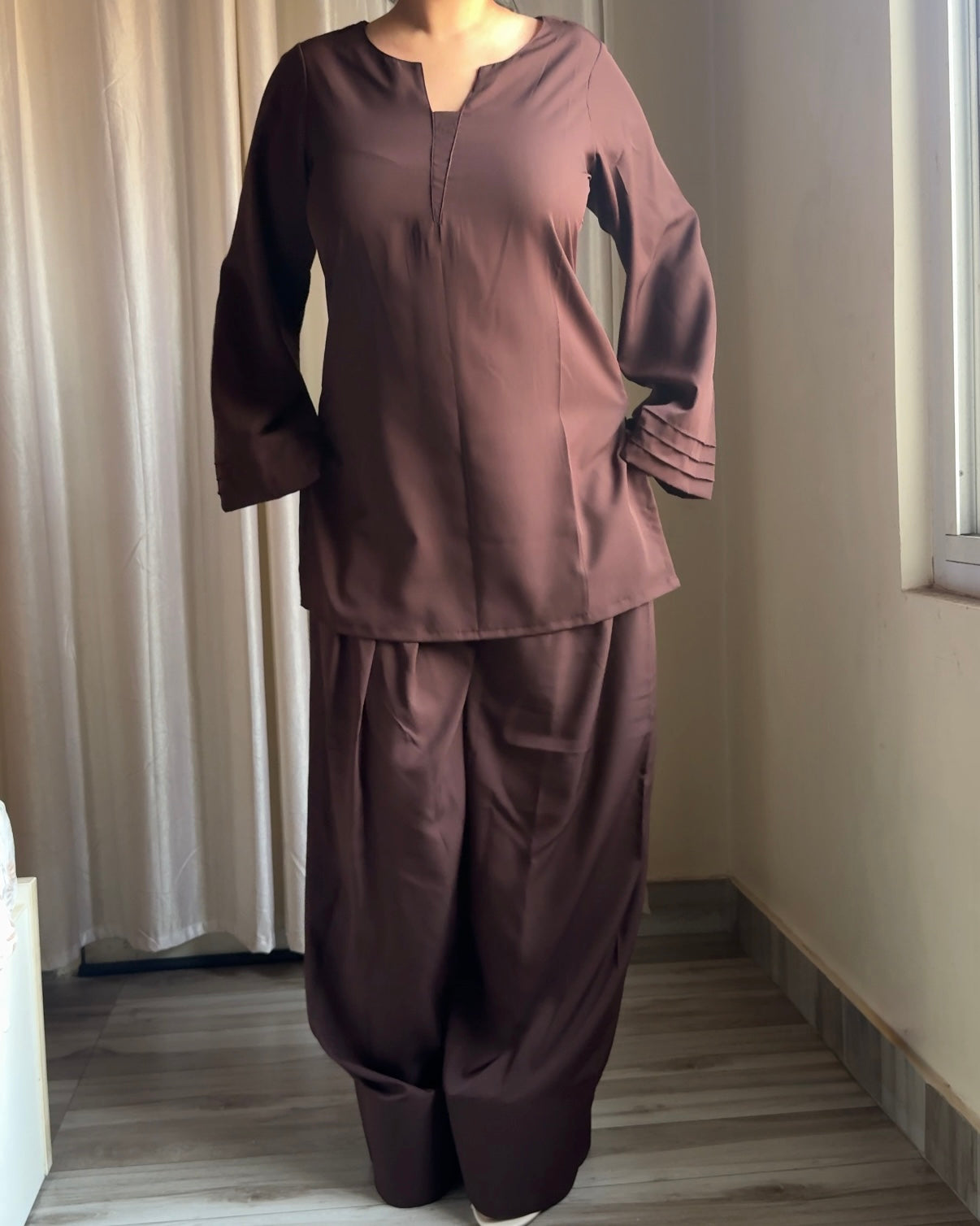 Coffee Brown Farshi Set
