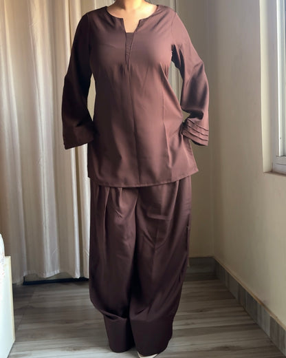 Coffee Brown Farshi Set