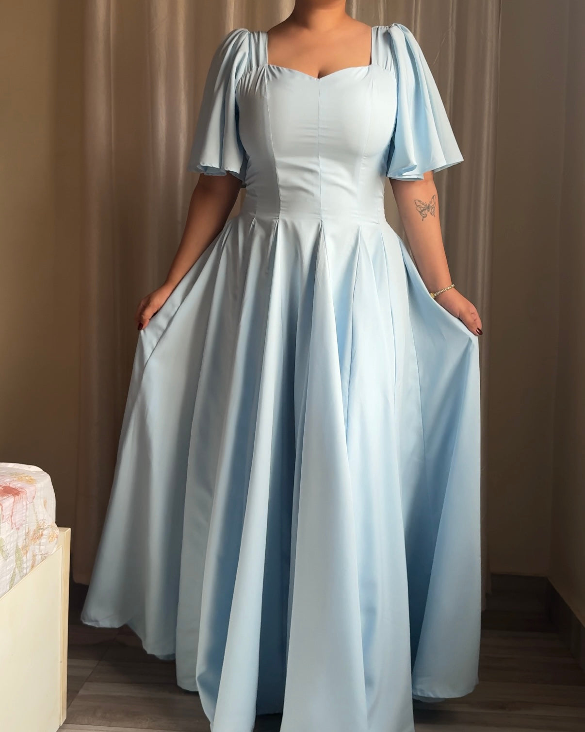 Giorgina Powder Blue Maxi Dress