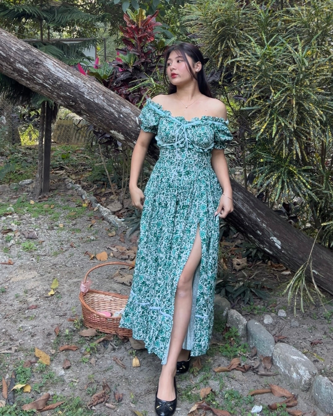 Belle Green Floral Print Sundress