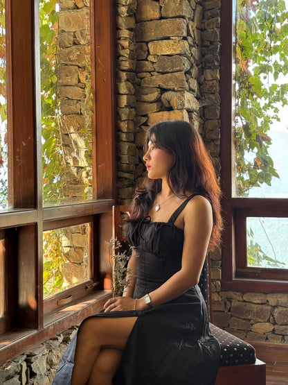 Sabrina Black Bustier Sundress