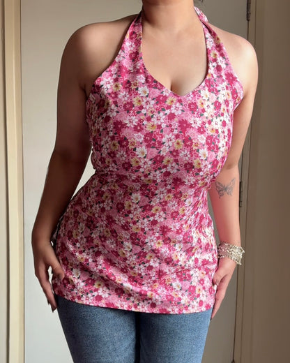 Siya Gulabi Noor Halter Kurti