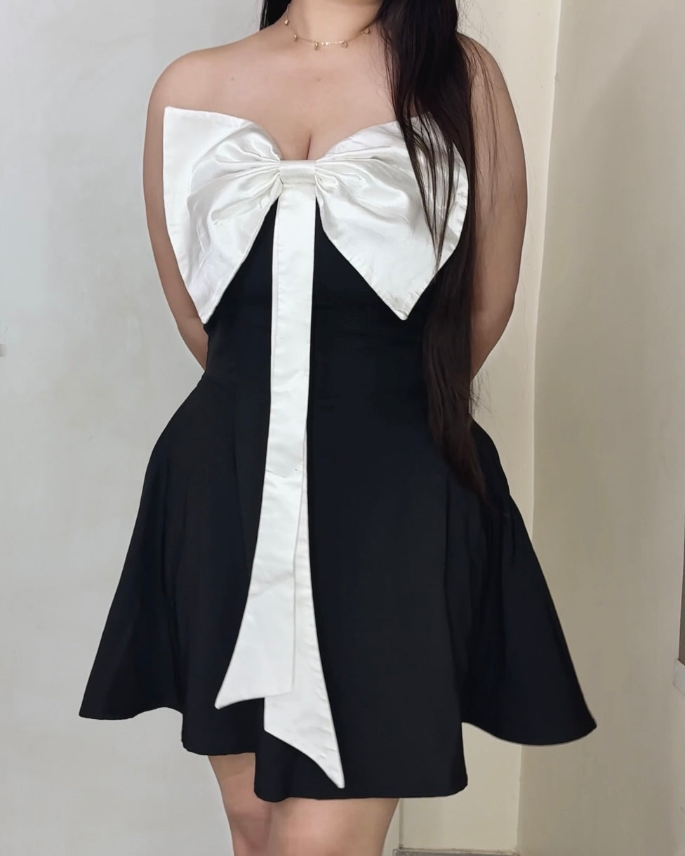 Nina Bow Mini Dress