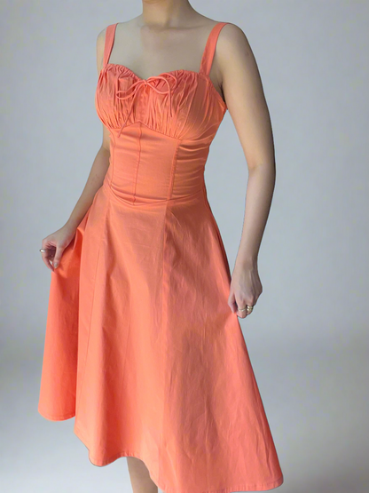 Sabrina Peach Bustier Sundress