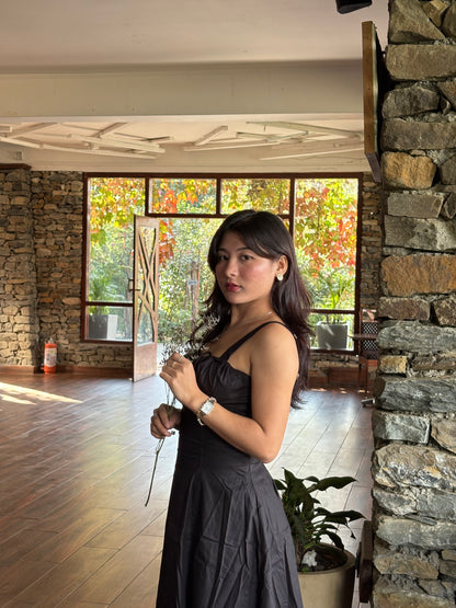 Sabrina Black Bustier Sundress