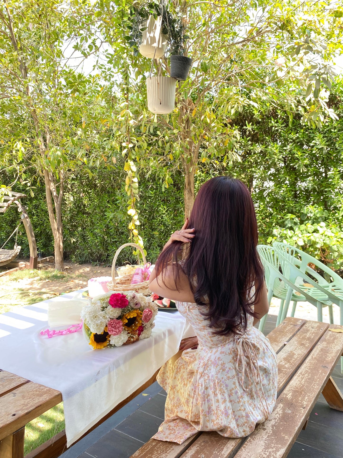 Sabrina Ivory Floral Print Bustier Sundress