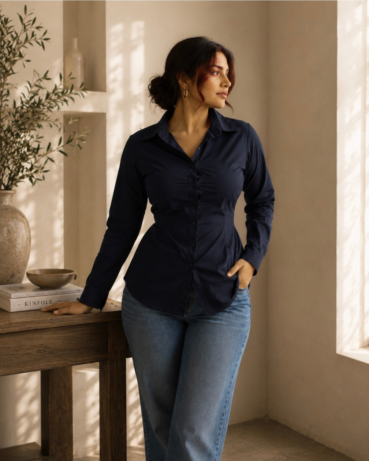 Navy Fitted Shirt